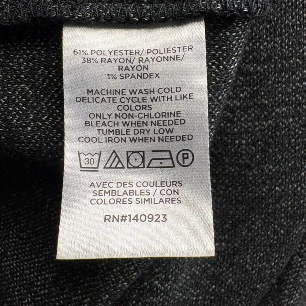 Loft Dark Academia Preppy Minimalist Dark Grey Knee Length Dress Sz XL - Picture 5 of 5